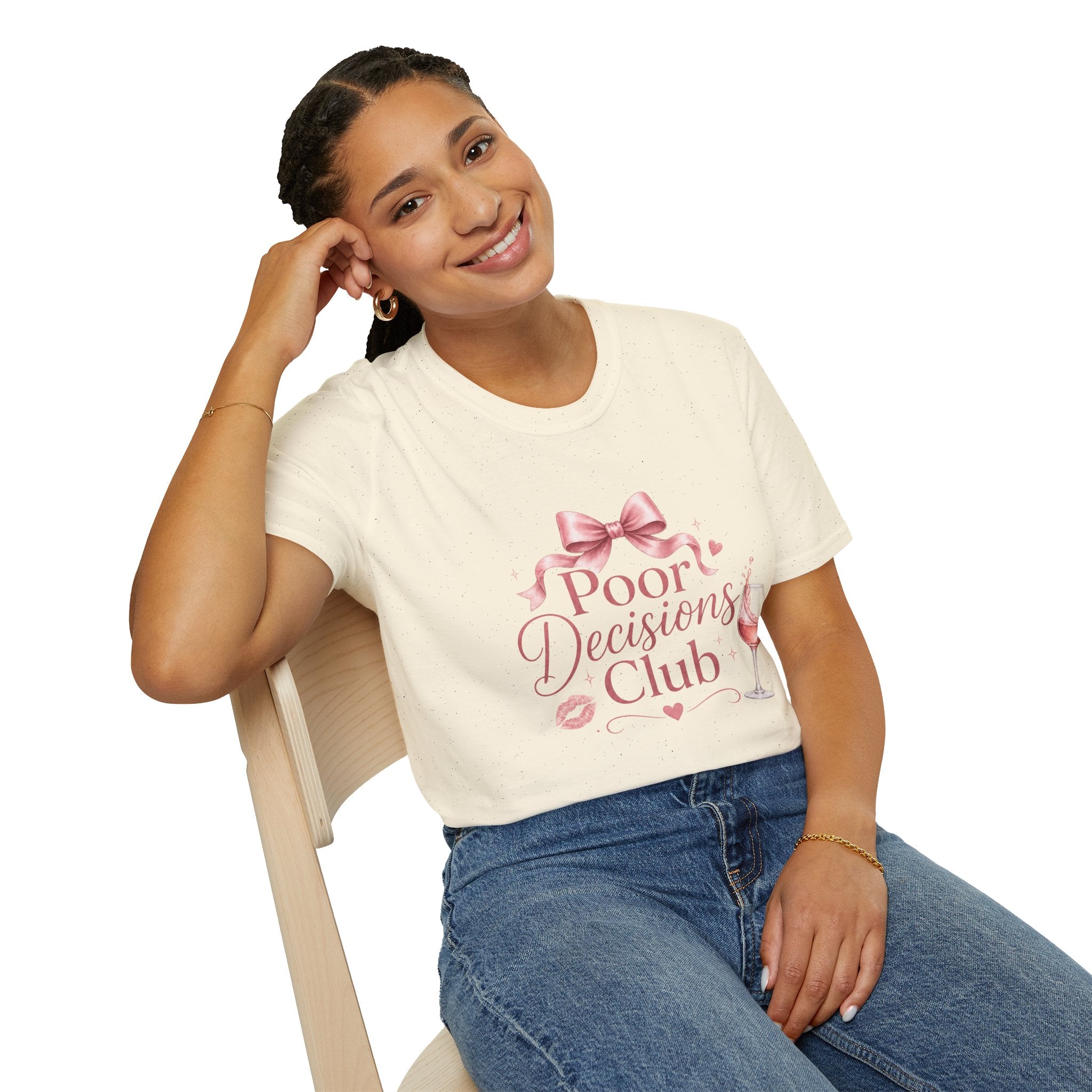 Poor Decisions Club Funny Wine Lover Women Tee