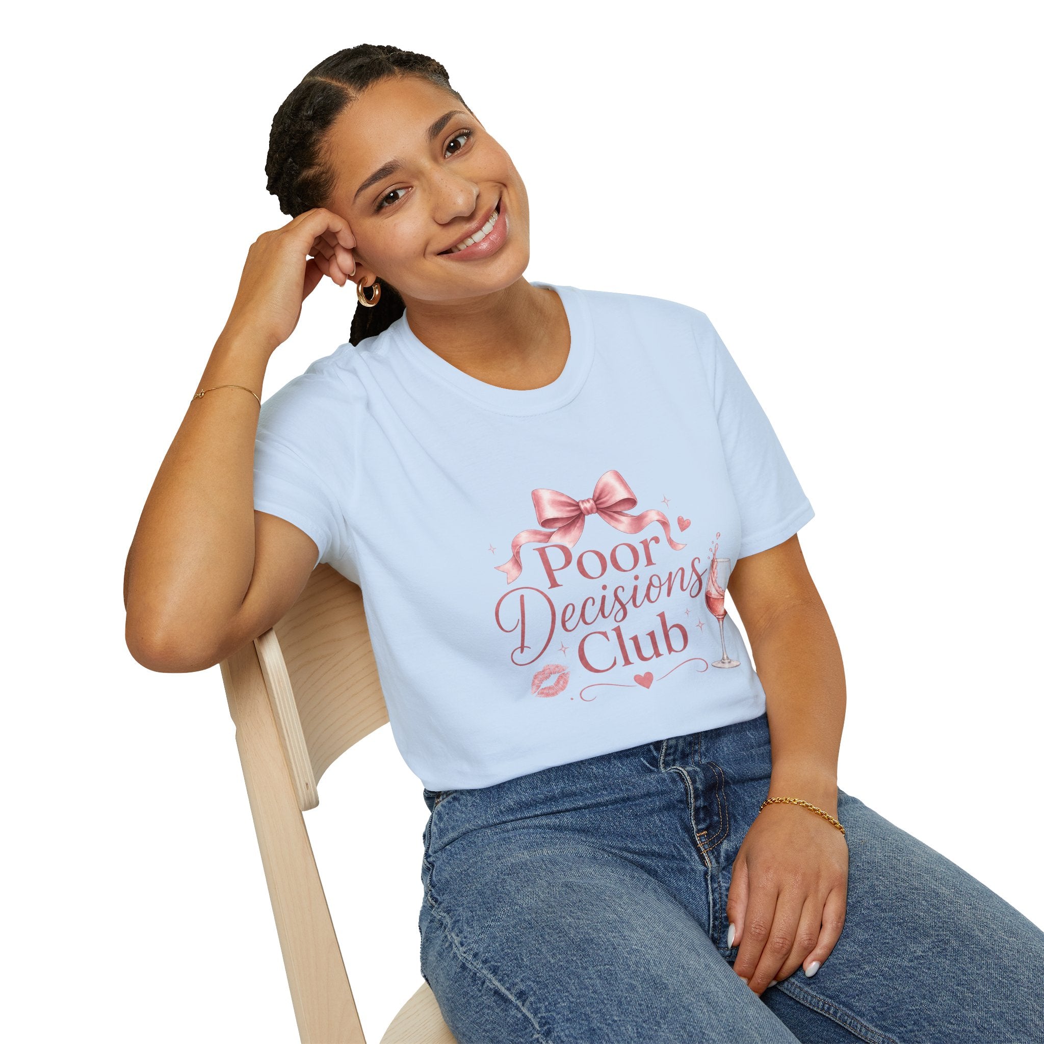 Poor Decisions Club Funny Wine Lover Women Tee