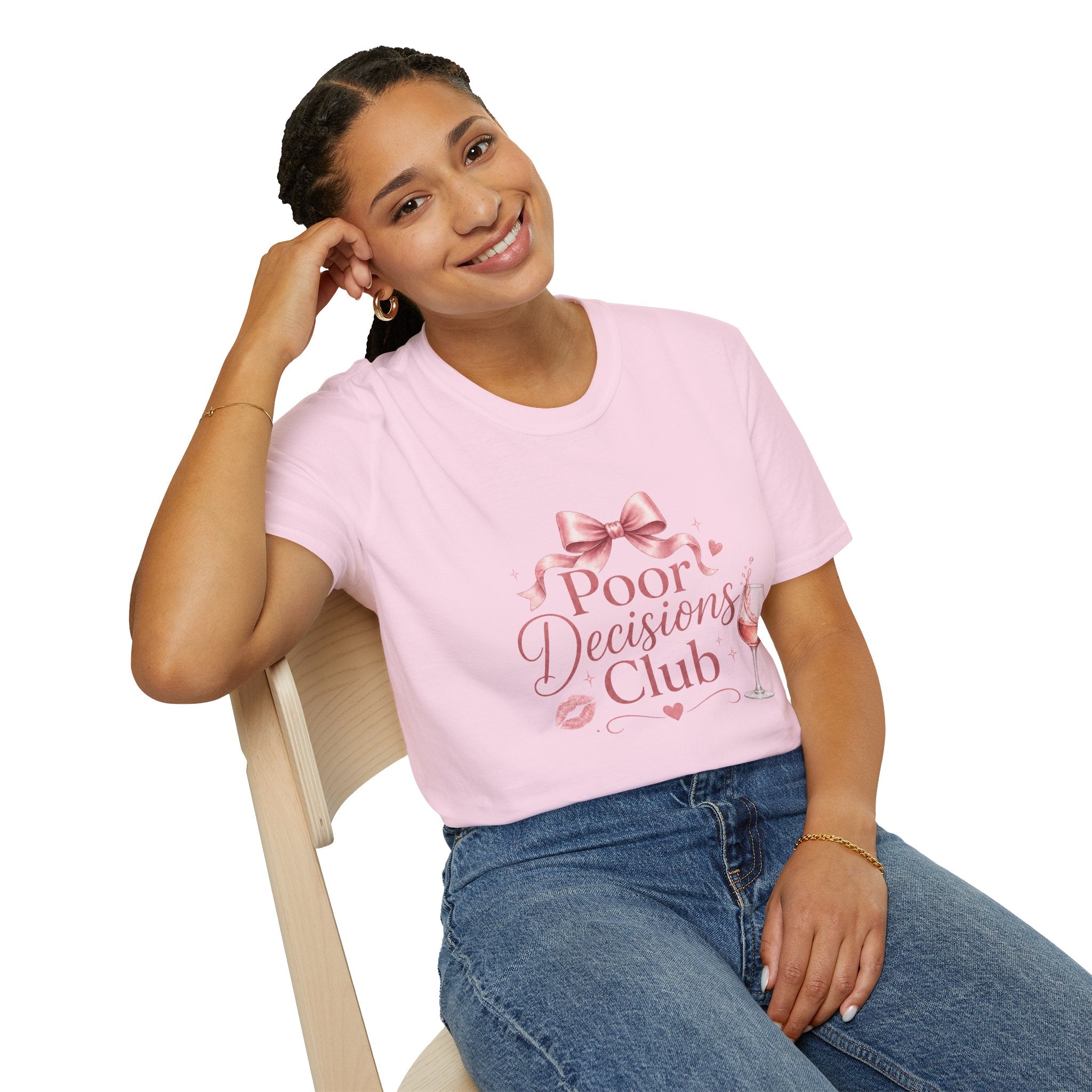Poor Decisions Club Funny Wine Lover Women Tee